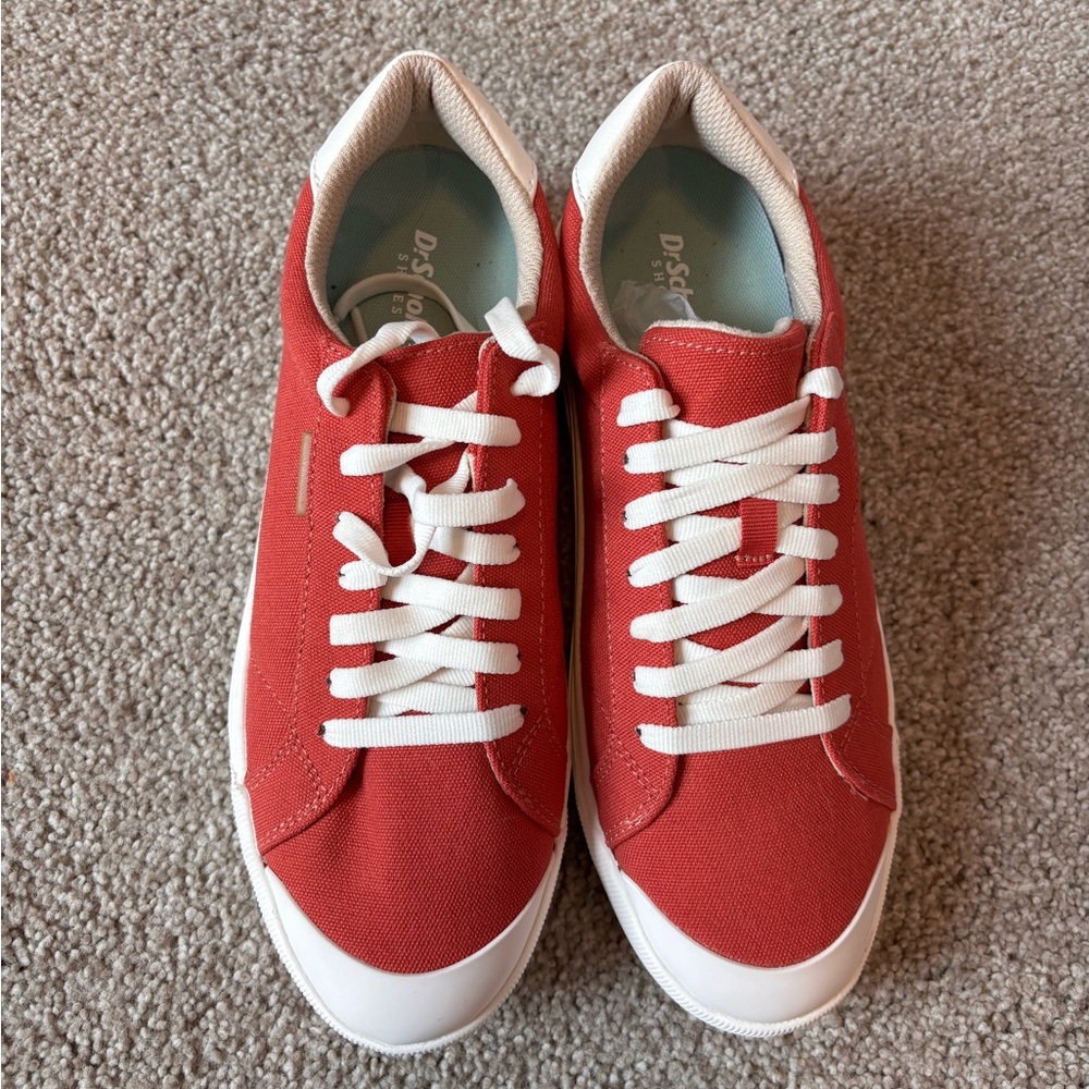 Dr. Scholl's Time Off Oxfords Red Fabric - Picture 3 of 5